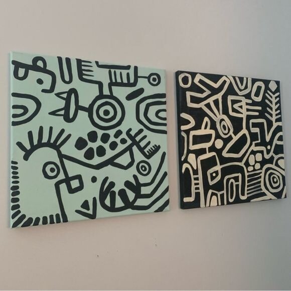 Modern minimalist original abstract canvas art 12”x12” - Picture 8 of 9